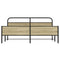 vidaXL Metal Bed Frame without Mattress Sonoma Oak 200x200 cm