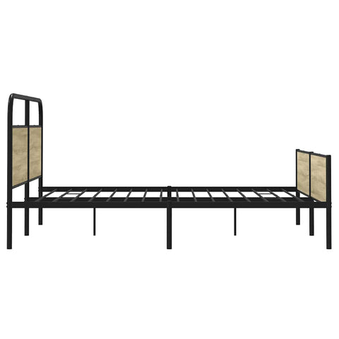 vidaXL Metal Bed Frame without Mattress Sonoma Oak 200x200 cm