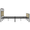 vidaXL Metal Bed Frame without Mattress Sonoma Oak 200x200 cm