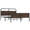 vidaXL Metal Bed Frame without Mattress Brown Oak 160x200 cm