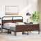 vidaXL Metal Bed Frame without Mattress Brown Oak 160x200 cm
