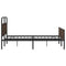 vidaXL Metal Bed Frame without Mattress Brown Oak 160x200 cm