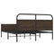 vidaXL Metal Bed Frame without Mattress Brown Oak 160x200 cm