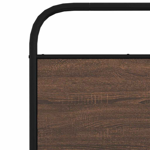 vidaXL Metal Bed Frame without Mattress Brown Oak 160x200 cm