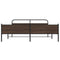 vidaXL Metal Bed Frame without Mattress Brown Oak 193x203 cm
