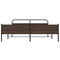 vidaXL Metal Bed Frame without Mattress Brown Oak 200x200 cm