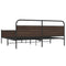 vidaXL Metal Bed Frame without Mattress Brown Oak 200x200 cm