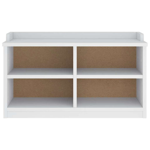 vidaXL Hallway Bench SANDNES White 87x40x50 cm Solid Wood Pine