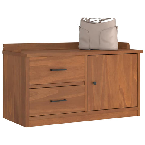 vidaXL Hallway Bench SANDNES 87x40x50 cm Solid Wood Pine