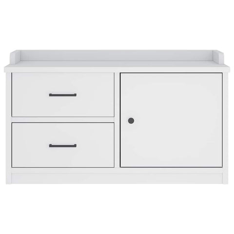 vidaXL Hallway Bench SANDNES White 87x40x50 cm Solid Wood Pine