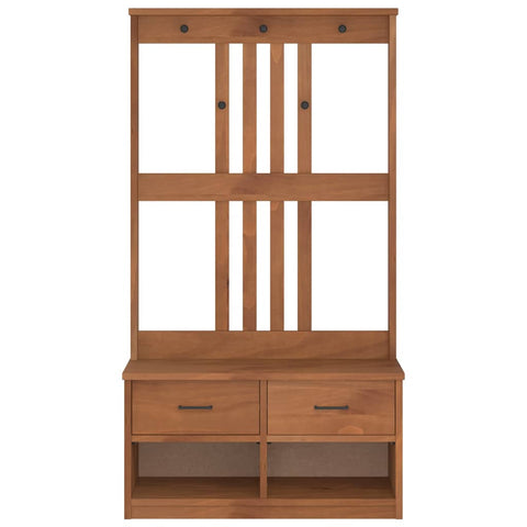 vidaXL Hall Tree SANDENS 87x40x159.5cm Solid Wood Pine