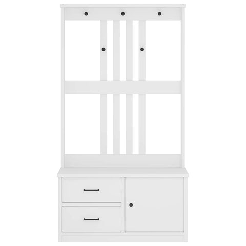 vidaXL Hall Tree SANDENS White 87x40x159.5cm Solid Wood Pine