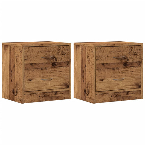 vidaXL Bedside Cabinets 2 pcs Old Wood 40x30x40 cm Engineered Wood