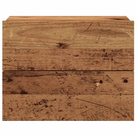 vidaXL Wall-mounted Bedside Cabinet Old Wood 40x32x30 cm