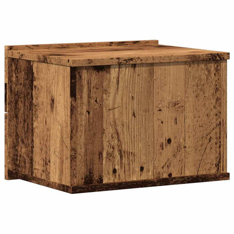vidaXL Wall-mounted Bedside Cabinet Old Wood 40x32x30 cm