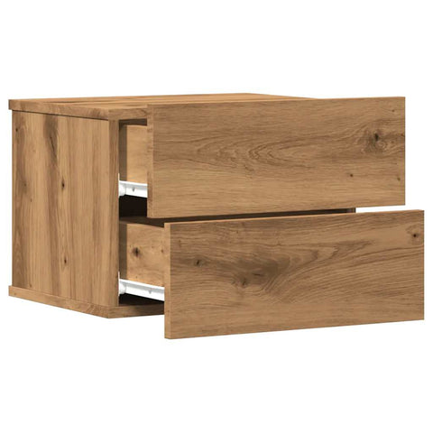 vidaXL Wall-mounted Bedside Cabinet Artisan Oak 40x32x30 cm