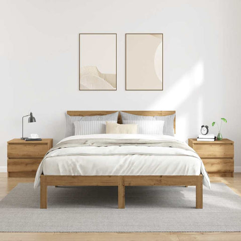 vidaXL Bedside Cabinets 2 pcs Artisan Oak 50x40x43.5 cm Engineered Wood