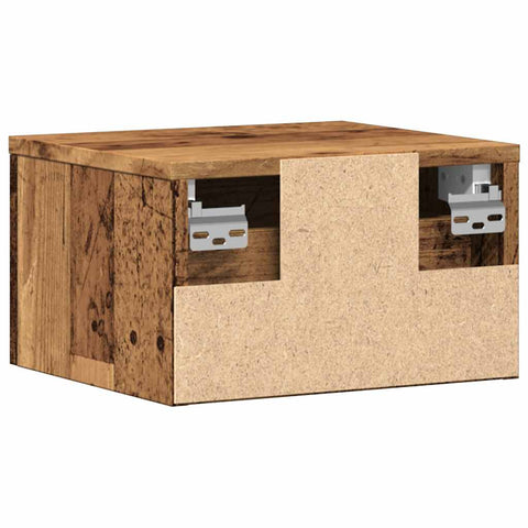 vidaXL Wall-mounted Bedside Cabinet Old Wood 34x30x20 cm