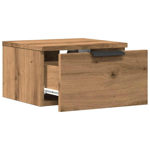 vidaXL Wall-mounted Bedside Cabinet Artisan Oak 34x30x20 cm