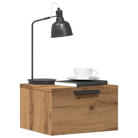 vidaXL Wall-mounted Bedside Cabinet Artisan Oak 34x30x20 cm
