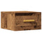 vidaXL Wall-mounted Bedside Cabinet Old Wood 35x35x20 cm