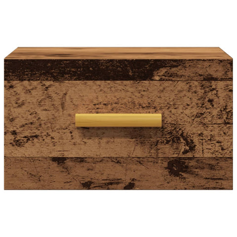 vidaXL Wall-mounted Bedside Cabinet Old Wood 35x35x20 cm