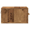vidaXL Wall-mounted Bedside Cabinet Old Wood 35x35x20 cm