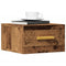 vidaXL Wall-mounted Bedside Cabinet Old Wood 35x35x20 cm