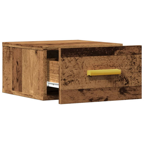 vidaXL Wall-mounted Bedside Cabinets 2 pcs Old Wood 35x35x20 cm