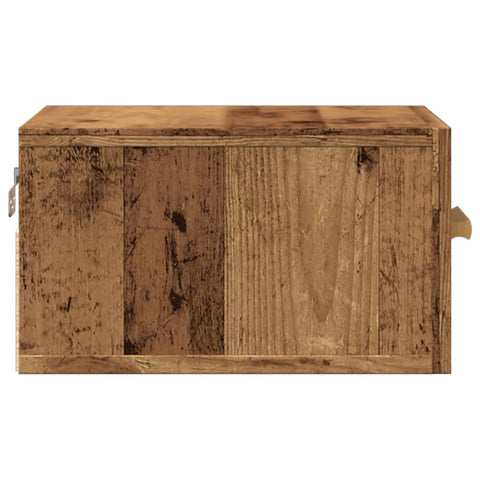 vidaXL Wall-mounted Bedside Cabinets 2 pcs Old Wood 35x35x20 cm