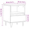 vidaXL Bedside Cabinet Artisan Oak 40x35x50 cm Engineered Wood