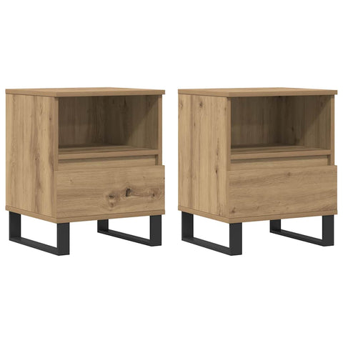 vidaXL Bedside Cabinets 2 pcs Artisan Oak 40x35x50 cm Engineered Wood