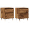 vidaXL Bedside Cabinets 2 pcs Old Wood 40x35x50 cm Engineered Wood