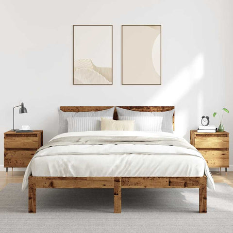 vidaXL Bedside Cabinets 2 pcs Old Wood 40x35x50 cm Engineered Wood