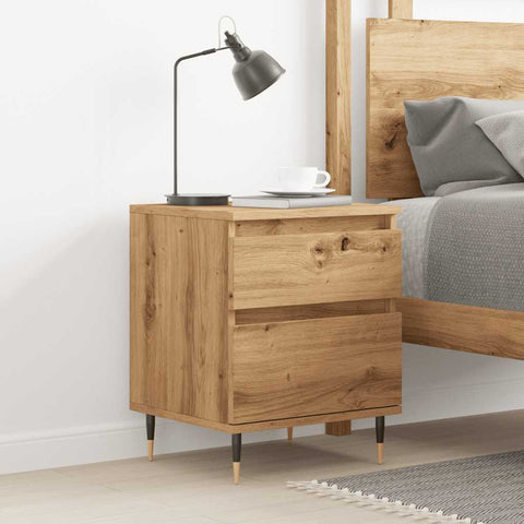 vidaXL Bedside Cabinet Artisan Oak 40x35x50 cm Engineered Wood
