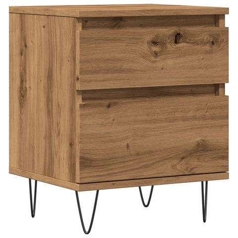 vidaXL Bedside Cabinet Artisan Oak 40x35x50 cm Engineered Wood