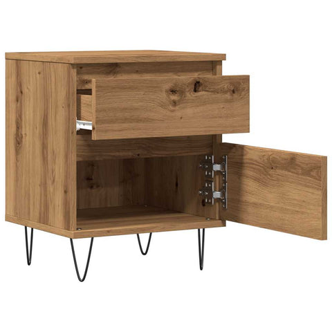 vidaXL Bedside Cabinet Artisan Oak 40x35x50 cm Engineered Wood