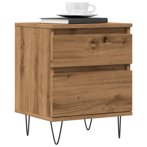 vidaXL Bedside Cabinet Artisan Oak 40x35x50 cm Engineered Wood