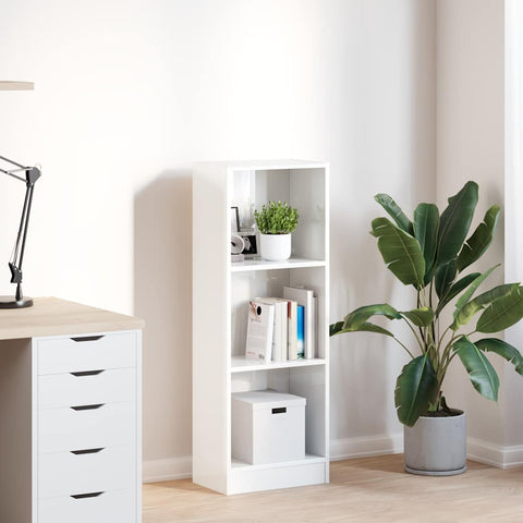 vidaXL Bookcase High Gloss White 40x24x109 cm Engineered Wood