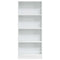 vidaXL Bookcase High Gloss White 60x24x143 cm Engineered Wood