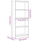 vidaXL Bookcase High Gloss White 60x24x143 cm Engineered Wood