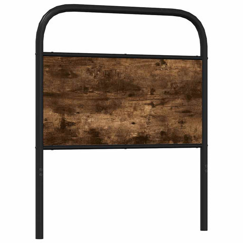 vidaXL Headboard Smoked Oak 75 cm Steel and Engineered Wood