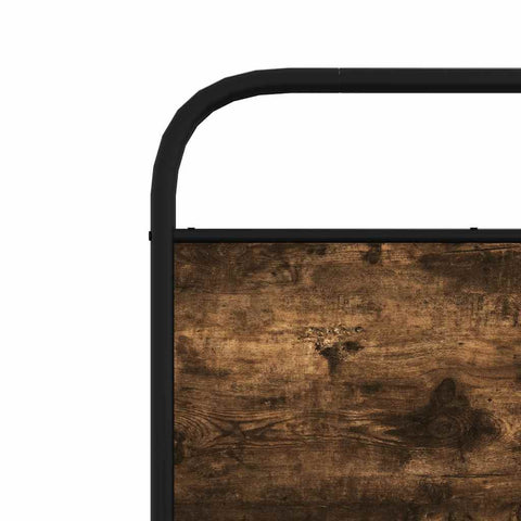 vidaXL Headboard Smoked Oak 75 cm Steel and Engineered Wood