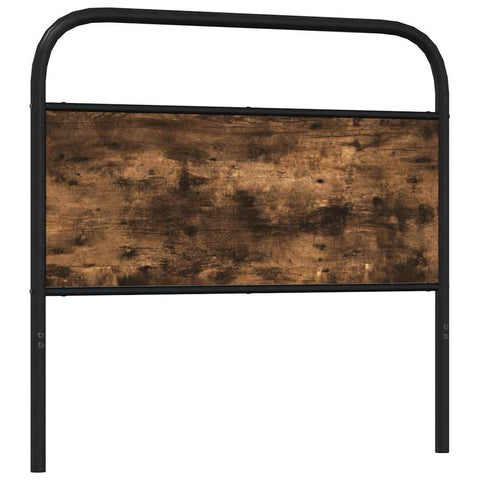 vidaXL Headboard Smoked Oak 90 cm Steel and Engineered Wood