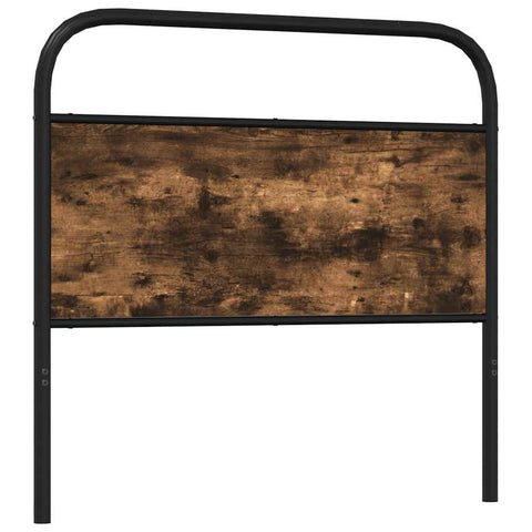 vidaXL Headboard Smoked Oak 100 cm Steel and Engineered Wood