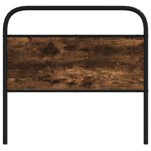 vidaXL Headboard Smoked Oak 107 cm Steel and Engineered Wood