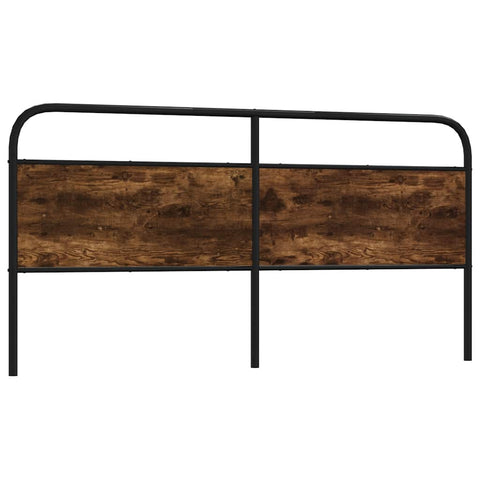 vidaXL Headboard Smoked Oak 190 cm Steel and Engineered Wood