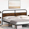 vidaXL Headboard Smoked Oak 190 cm Steel and Engineered Wood