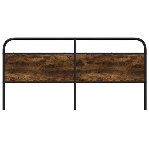 vidaXL Headboard Smoked Oak 190 cm Steel and Engineered Wood