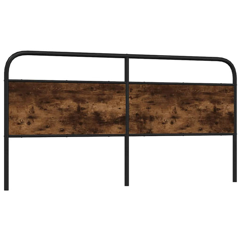 vidaXL Headboard Smoked Oak 190 cm Steel and Engineered Wood